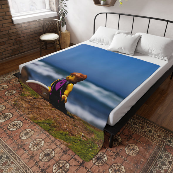 Surfer Girl - Soft Fleece Blanket