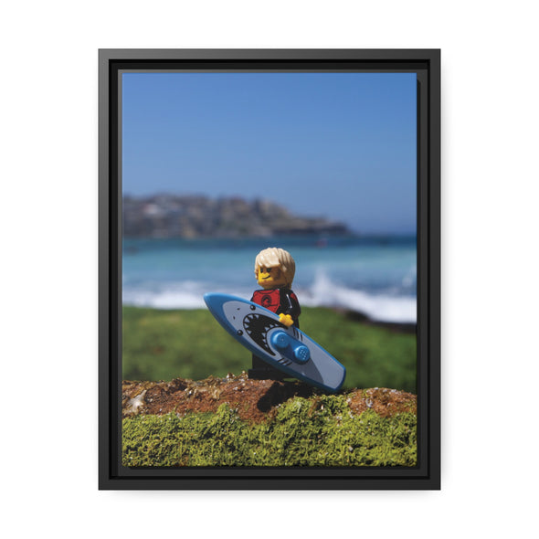 Surfer Boy - Framed Canvas