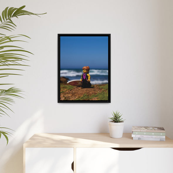 Surfer Girl - Framed Canvas