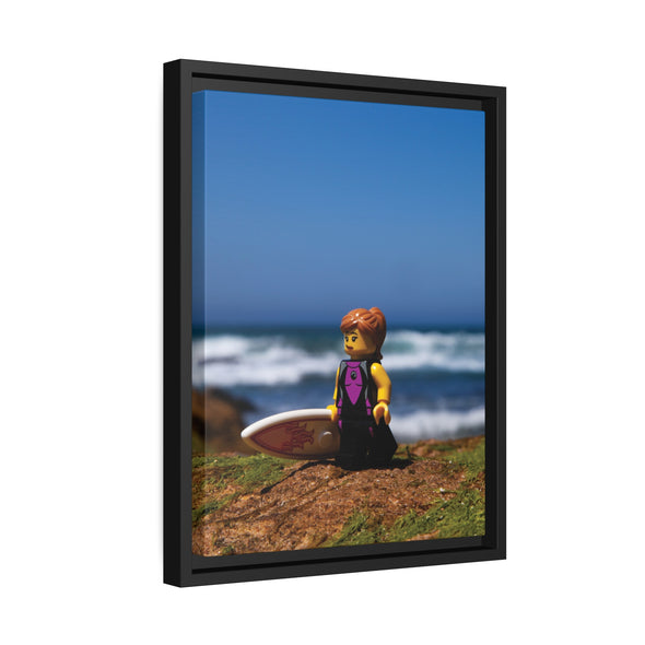 Surfer Girl - Framed Canvas