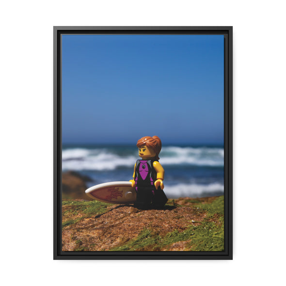 Surfer Girl - Framed Canvas